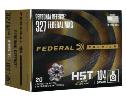 Federal Premium Personal Defense Ammunition 327 Federal Magnum 104 Grain HST Jacketed Hollow Point Box of 20