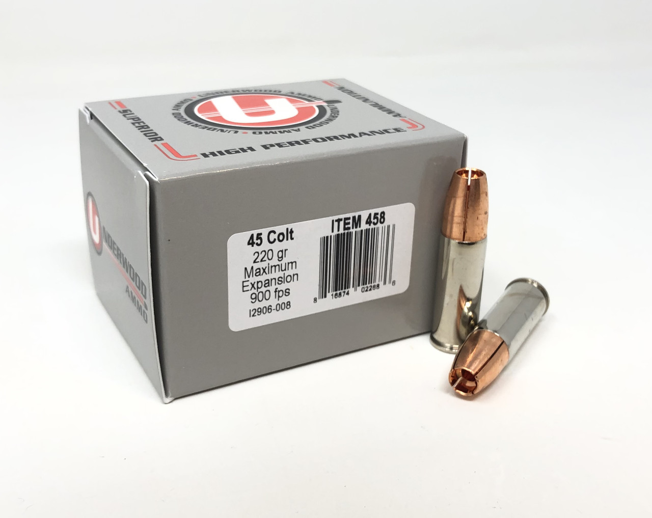 Underwood Ammunition 45 Colt (Long Colt) 225 Grain Soft Cast Lead Hollow Point Box of 20 Underwood Ammunition 45 Colt (Long Colt) 225 Grain Soft Cast Lead Hollow Point Box of 20